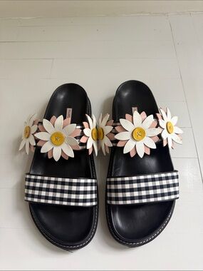 Fabrizio Viti Daisy Gingham Sandals Size 39